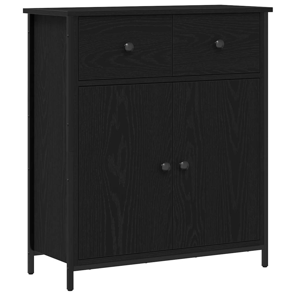 Servírovací Skříň Černý Dub 70 X 30 X 80 Cm Kompozitní Dřevo