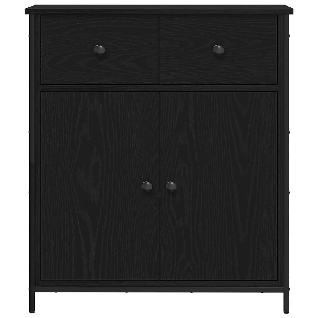 Servírovací Skříň Černý Dub 70 X 30 X 80 Cm Kompozitní Dřevo
