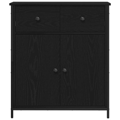 Servírovací Skříň Černý Dub 70 X 30 X 80 Cm Kompozitní Dřevo