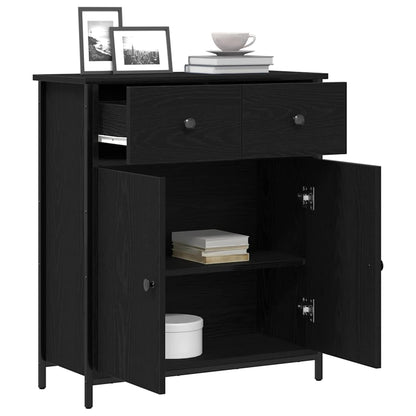 Servírovací Skříň Černý Dub 70 X 30 X 80 Cm Kompozitní Dřevo