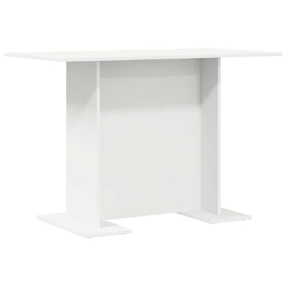 Jídelní Stůl 110 X 60 X 75 Cm Kompozitní Dřevo Bílá Obdélníkový