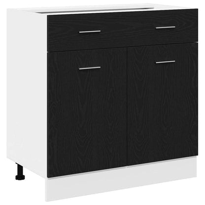 Závěsná Skříňka Černý Dub 80 X 31 X 81,5 Cm Kompozitní Dřevo