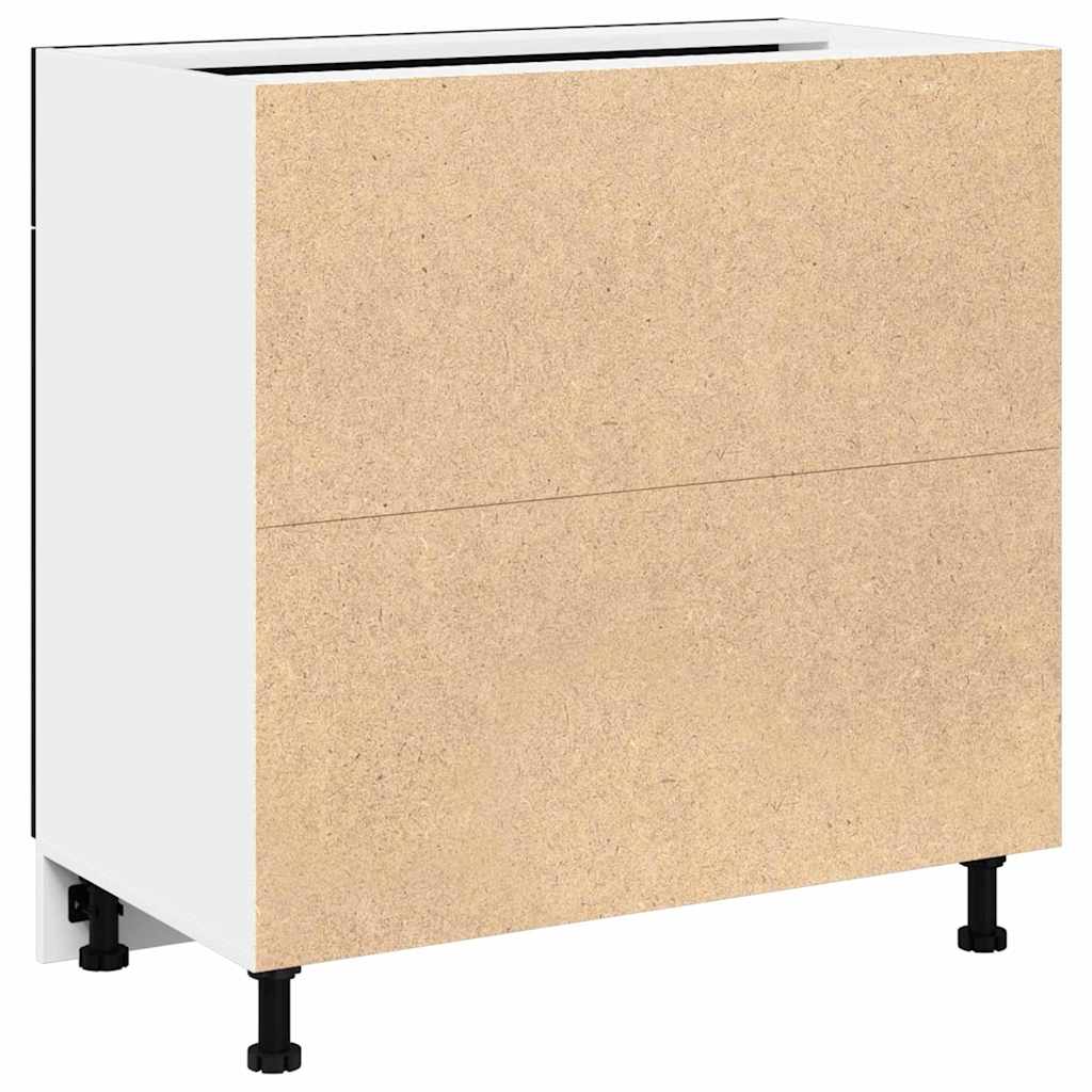 Závěsná Skříňka Černý Dub 80 X 31 X 81,5 Cm Kompozitní Dřevo