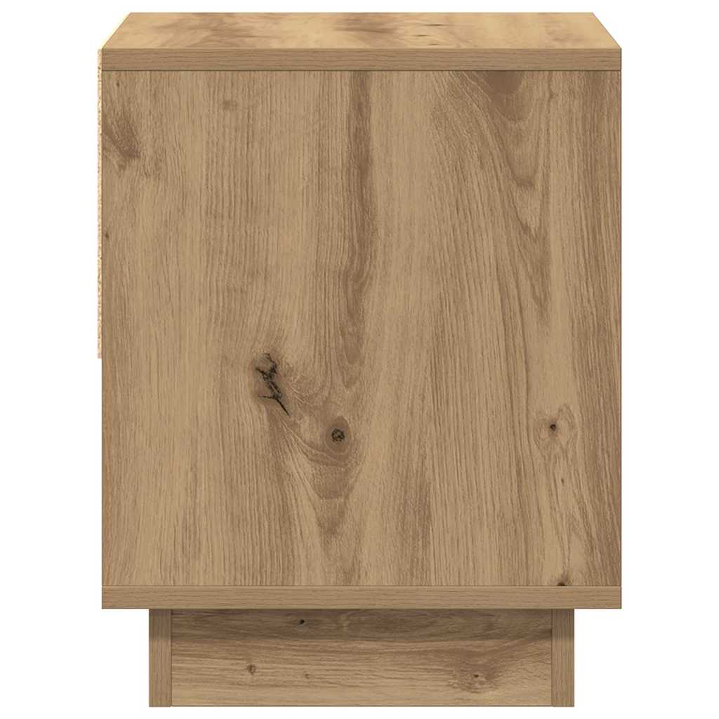 Noční Stolek Artisanový Dub 45 X 34 X 44 Cm Kompozitní Dřevo