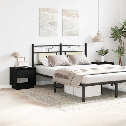 Noční Stolek 2 Ks Černý Dub 45 X 34 X 44 Cm Kompozitní Dřevo