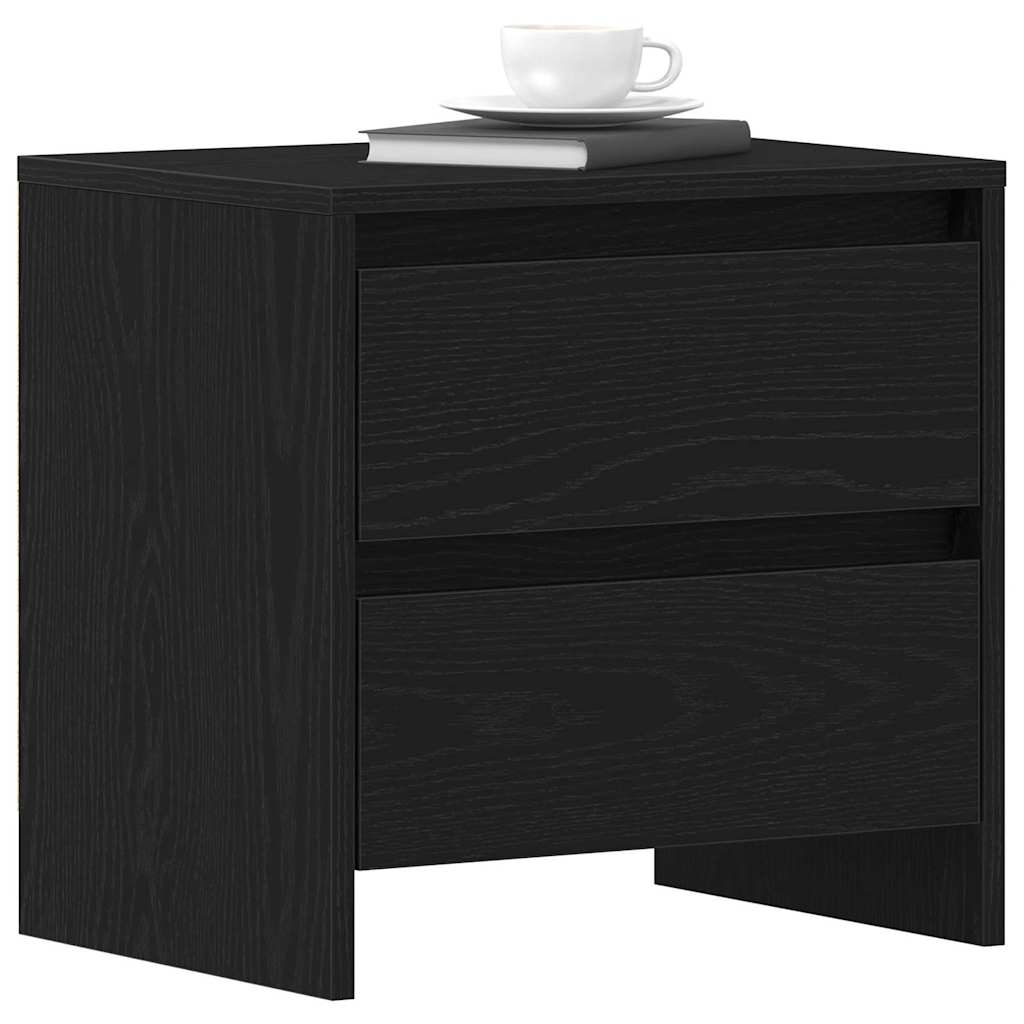 Noční Skříňka 2 Ks Černý Dub 45 X 34 X 44,5 Cm Kompozitní Dřevo