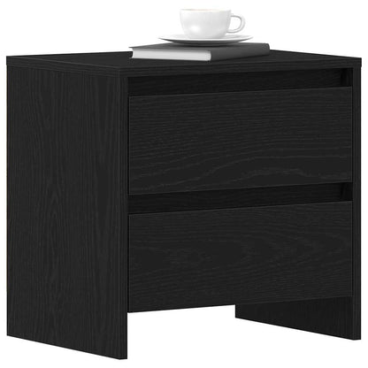 Noční Skříňka 2 Ks Černý Dub 45 X 34 X 44,5 Cm Kompozitní Dřevo