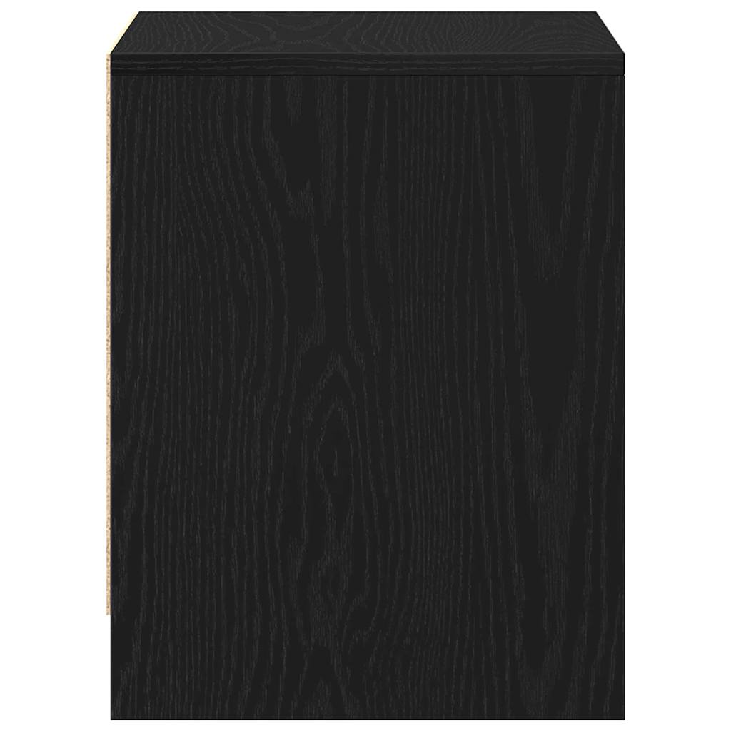 Noční Skříňka 2 Ks Černý Dub 45 X 34 X 44,5 Cm Kompozitní Dřevo