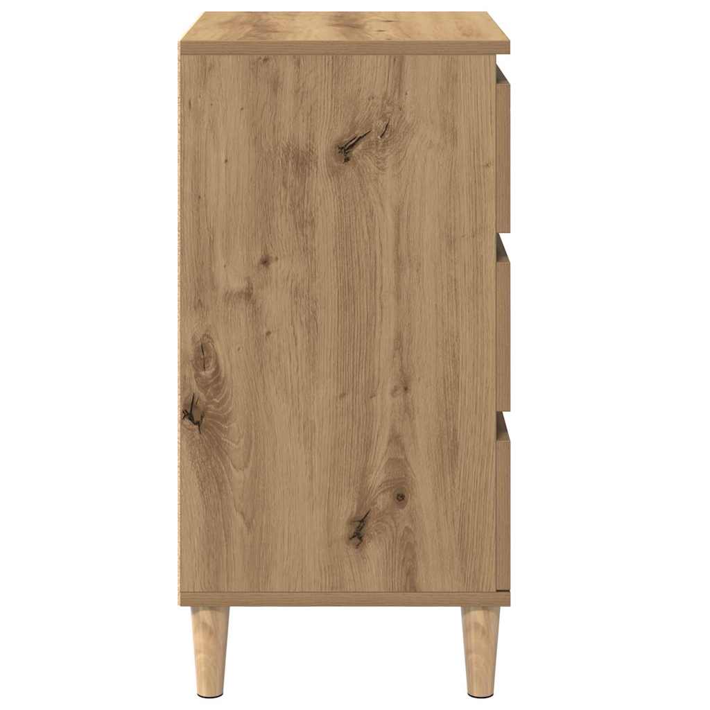 Noční Skříňka Artisanový Dub 40 X 35 X 70 Cm Kompozitní Dřevo