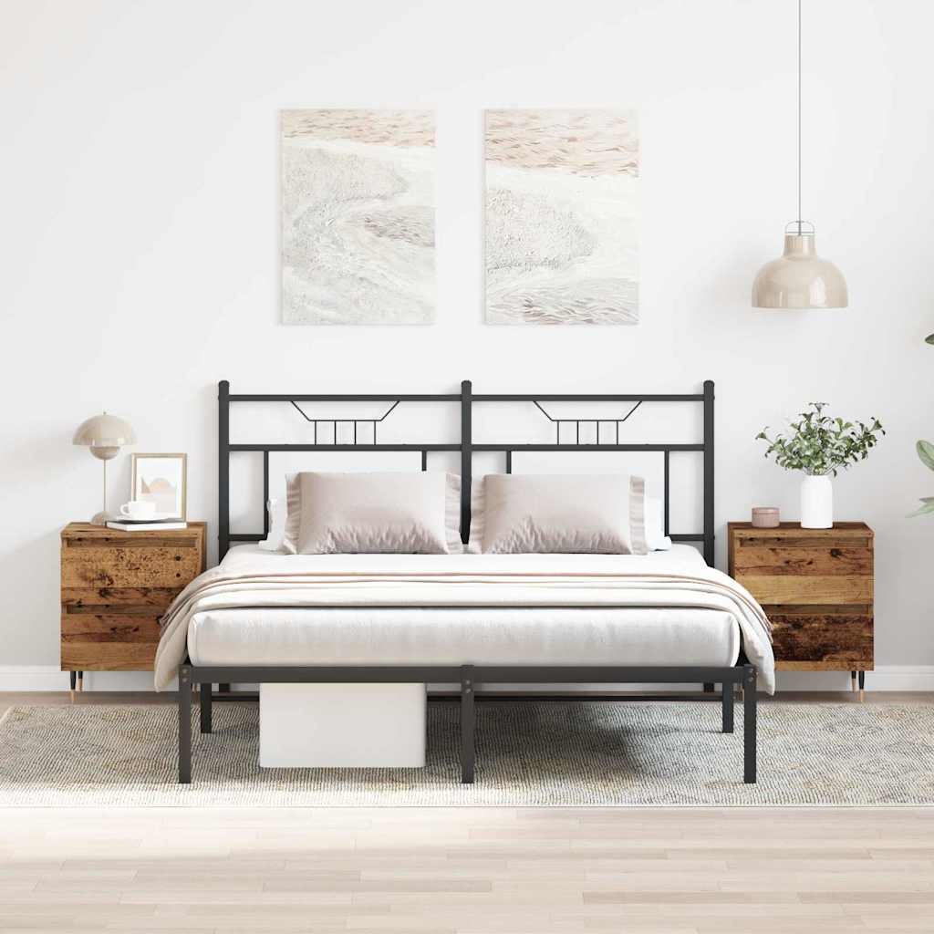 Noční Skříňka 2 Ks Staré Dřevo 40 X 35 X 50 Cm Kompozitní Dřevo