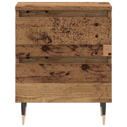 Noční Skříňka 2 Ks Staré Dřevo 40 X 35 X 50 Cm Kompozitní Dřevo