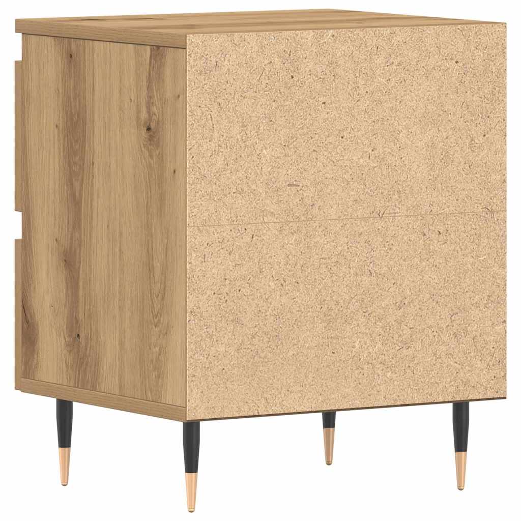 Noční Skříňka Artisanový Dub 40 X 35 X 50 Cm Kompozitní Dřevo