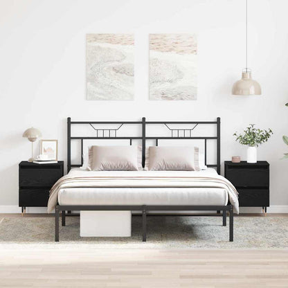 Noční Skříňka 2 Ks Černý Dub 40 X 35 X 50 Cm Kompozitní Dřevo