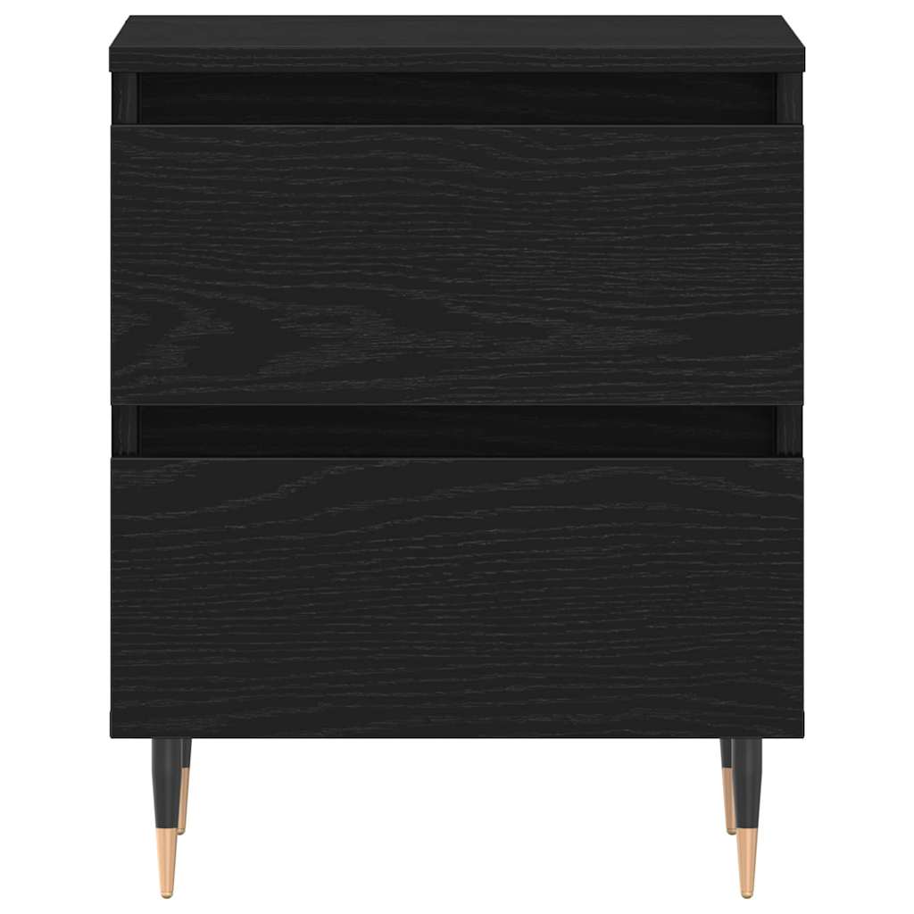 Noční Skříňka 2 Ks Černý Dub 40 X 35 X 50 Cm Kompozitní Dřevo