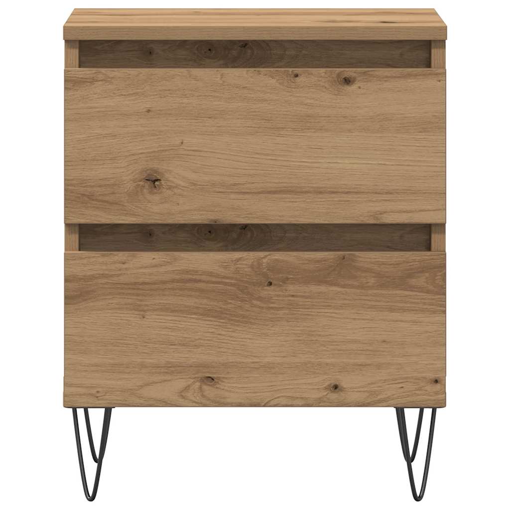 Noční Skříňka 2 Ks Dub Artisan 40 X 35 X 50 Cm Kompozitní Dřevo