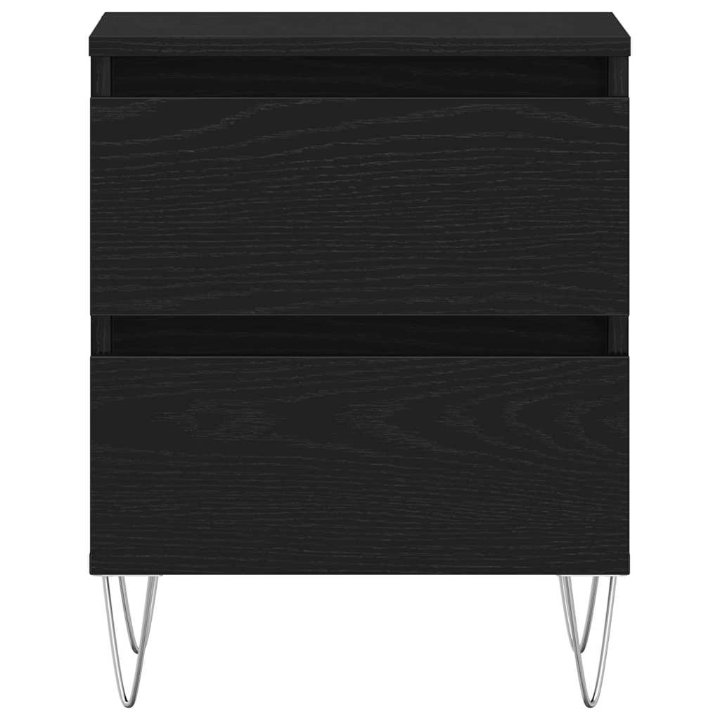 Noční Skříňka 2 Ks Černý Dub 40 X 35 X 50 Cm Kompozitní Dřevo
