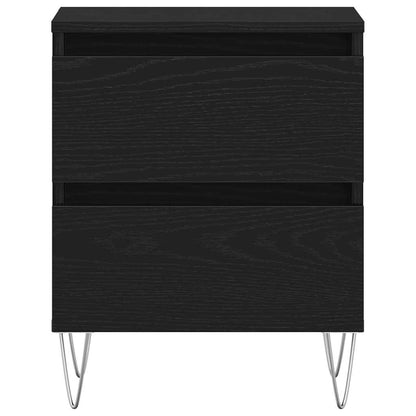 Noční Skříňka 2 Ks Černý Dub 40 X 35 X 50 Cm Kompozitní Dřevo