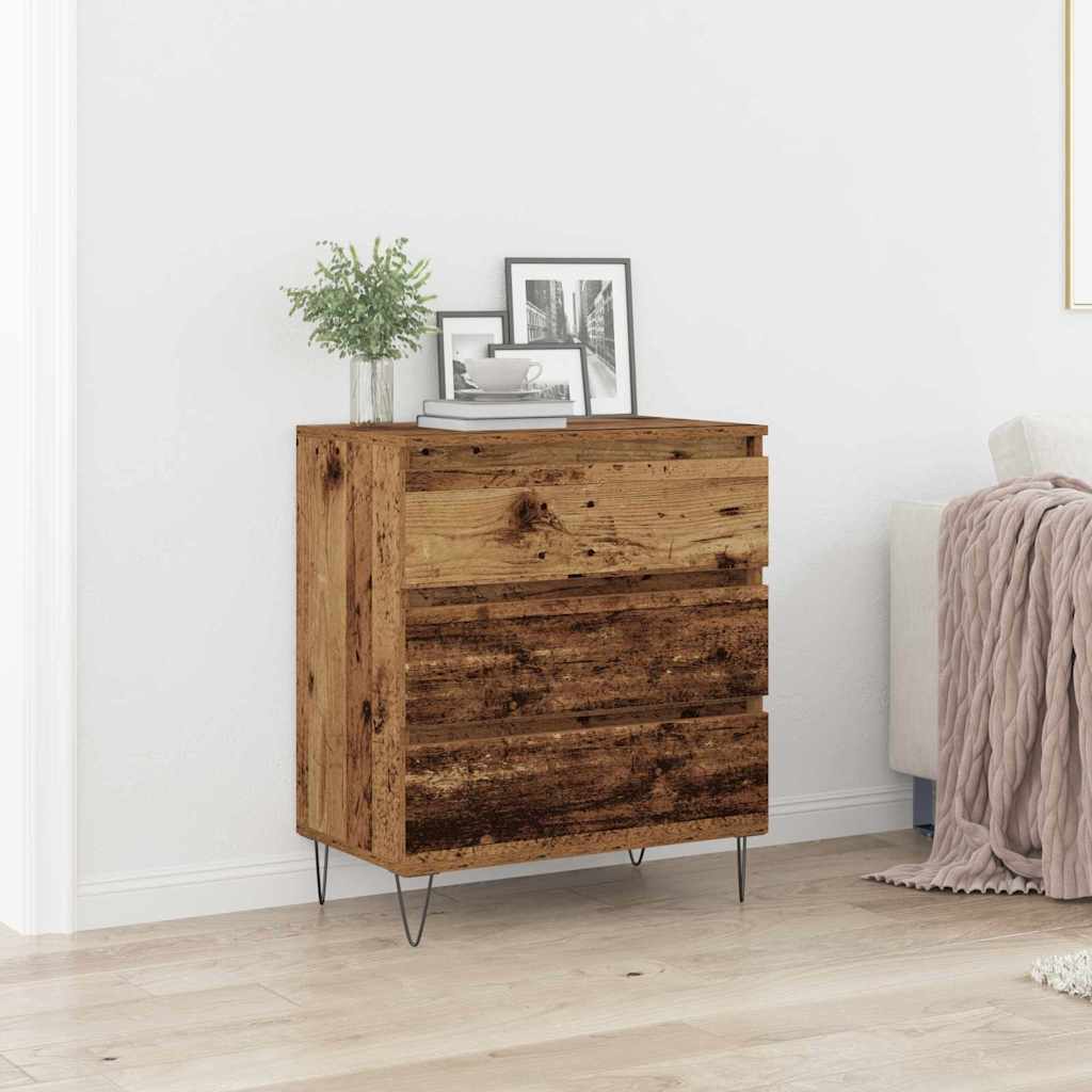 Servírovací Skříň Staré Dřevo 60 X 35 X 70 Cm Kompozitní Dřevo