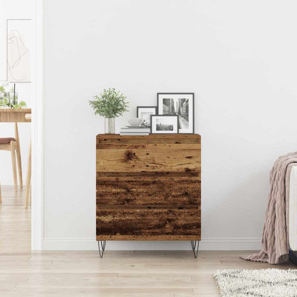 Servírovací Skříň Staré Dřevo 60 X 35 X 70 Cm Kompozitní Dřevo
