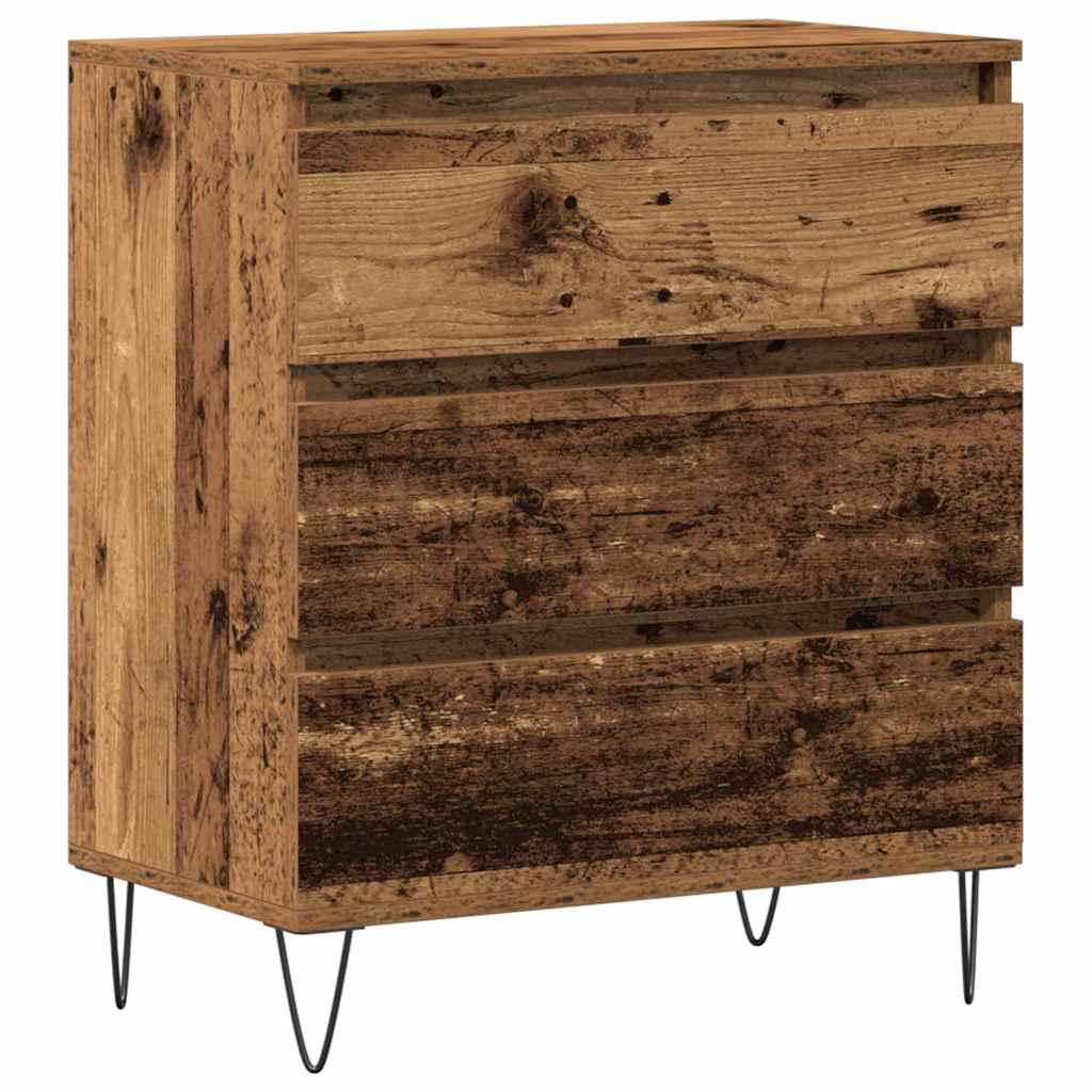 Servírovací Skříň Staré Dřevo 60 X 35 X 70 Cm Kompozitní Dřevo