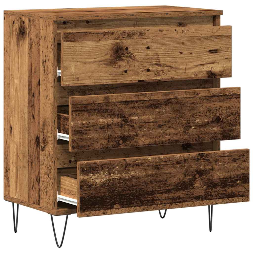 Servírovací Skříň Staré Dřevo 60 X 35 X 70 Cm Kompozitní Dřevo