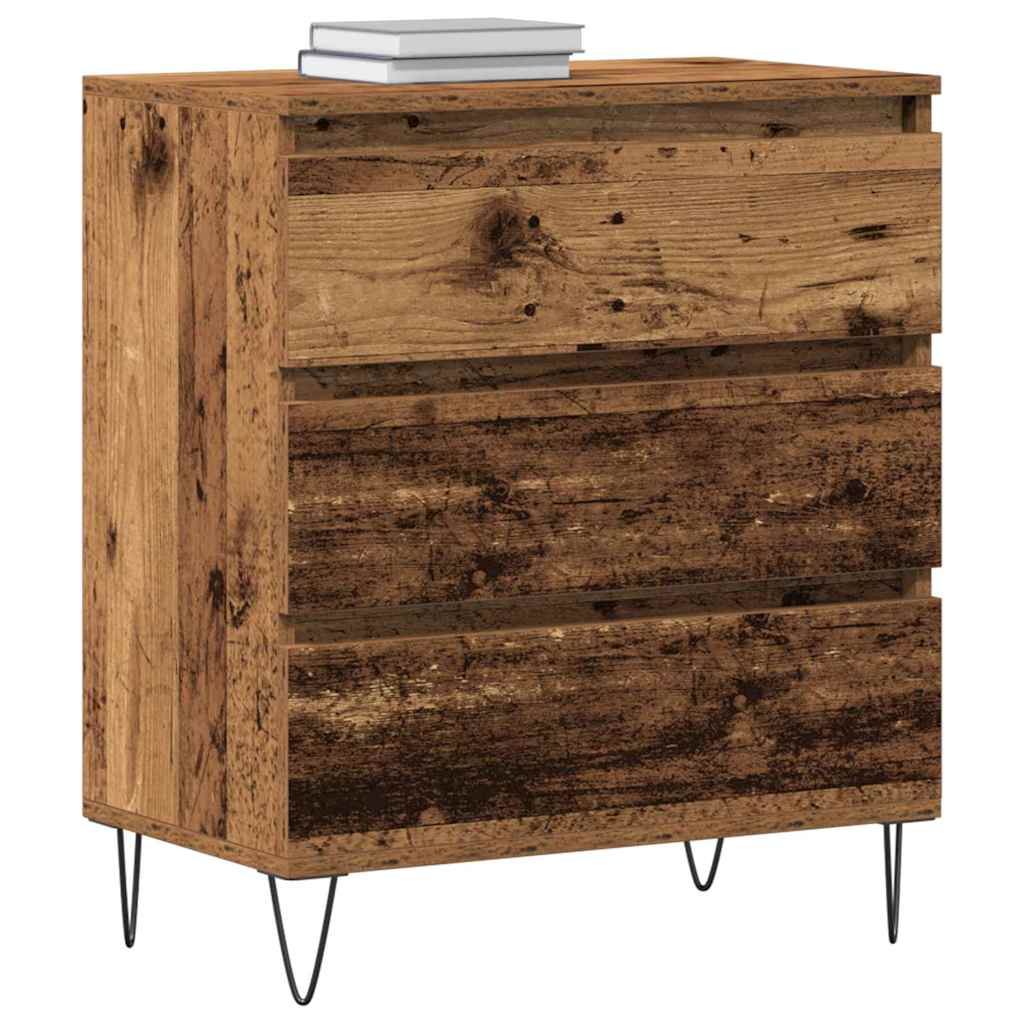 Servírovací Skříň Staré Dřevo 60 X 35 X 70 Cm Kompozitní Dřevo