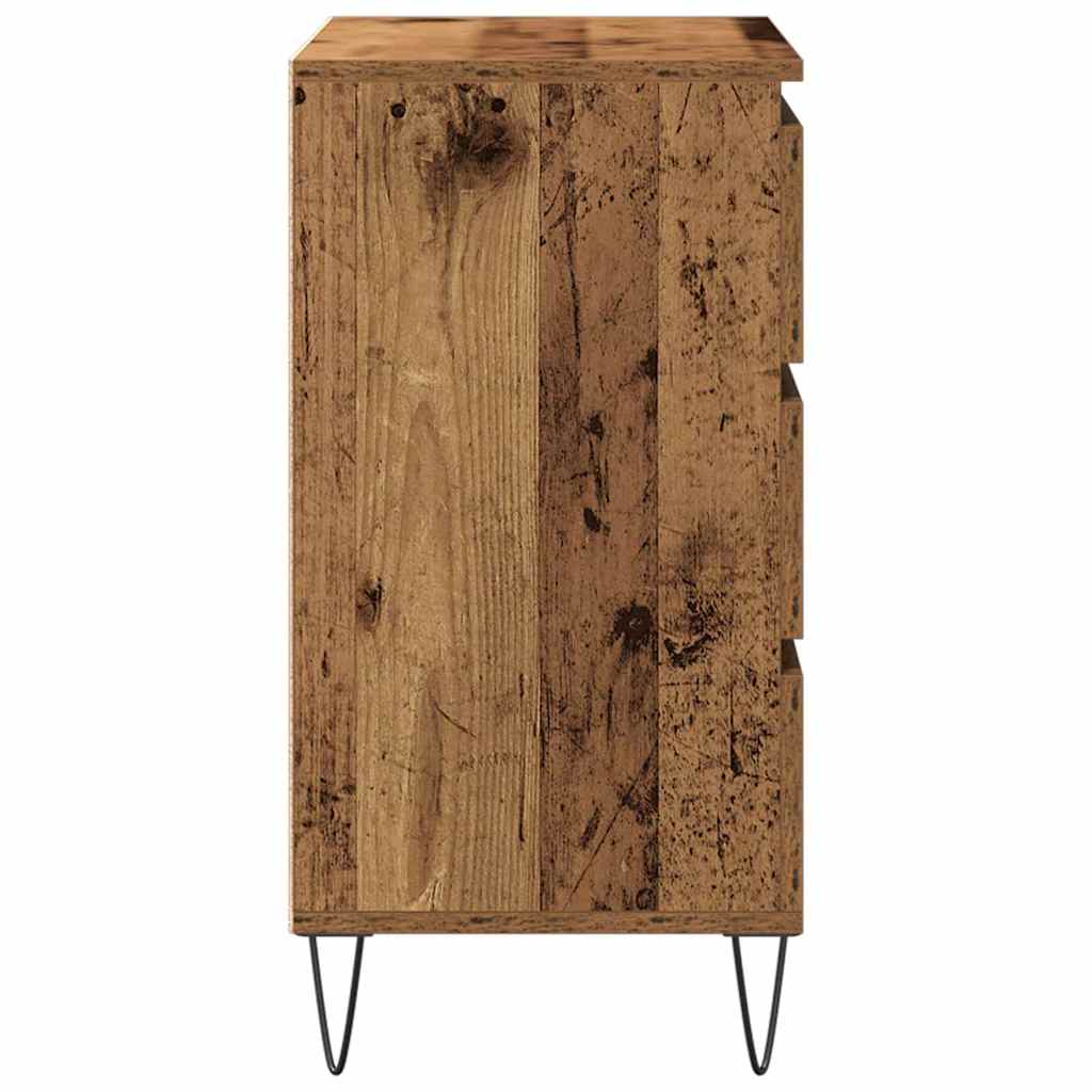 Servírovací Skříň Staré Dřevo 60 X 35 X 70 Cm Kompozitní Dřevo