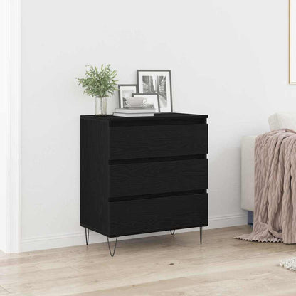 Servírovací Skříň Černý Dub 60 X 35 X 70 Cm Kompozitní Dřevo