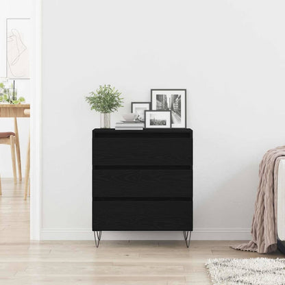 Servírovací Skříň Černý Dub 60 X 35 X 70 Cm Kompozitní Dřevo