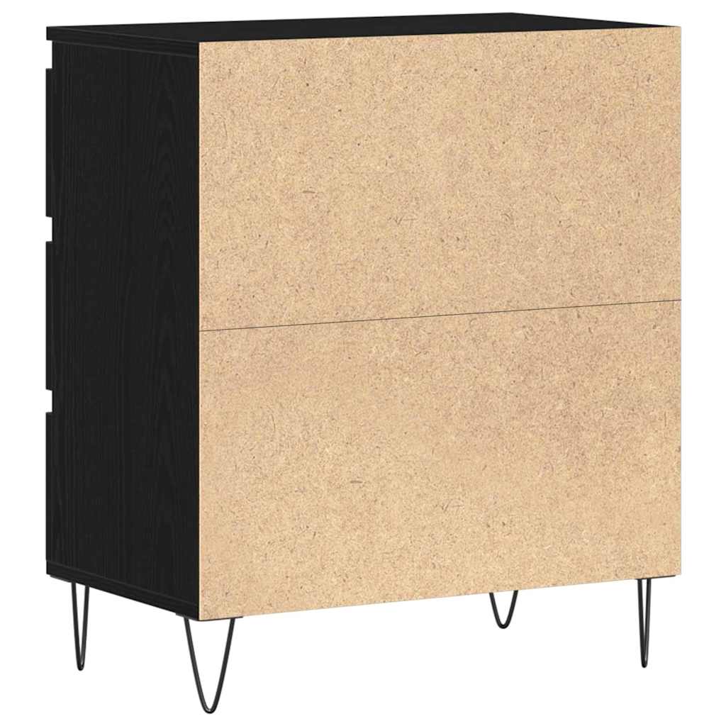 Servírovací Skříň Černý Dub 60 X 35 X 70 Cm Kompozitní Dřevo