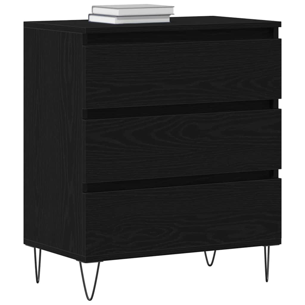 Servírovací Skříň Černý Dub 60 X 35 X 70 Cm Kompozitní Dřevo