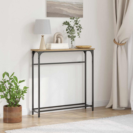 Konzolový Stolek Artisanový Dub 75 X 19,5 X 75 Cm