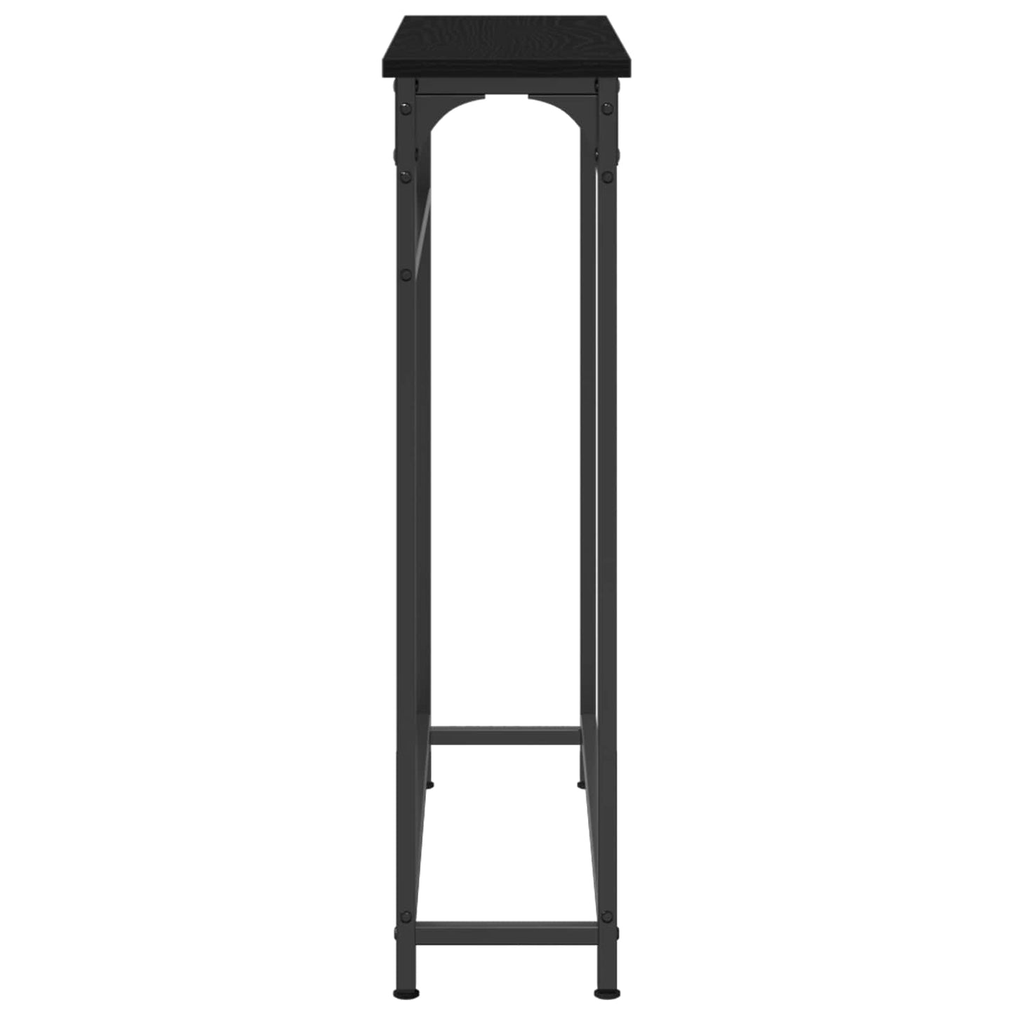 Konzolový Stolek Černý Dub 75 X 19,5 X 75 Cm Kompozitní Dřevo