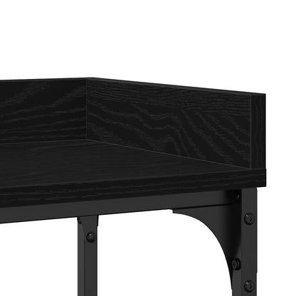 Konzolový Stolek S Policí Černý Dub 100 X 30 X 80 Cm