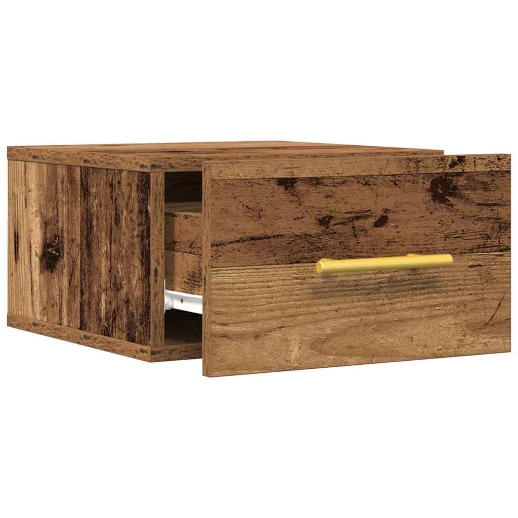 Noční Skříňka 2 Ks 35 X 35 X 20 Cm Kompozitní Dřevo Staré Dřevo