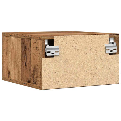 Noční Skříňka 2 Ks 35 X 35 X 20 Cm Kompozitní Dřevo Staré Dřevo