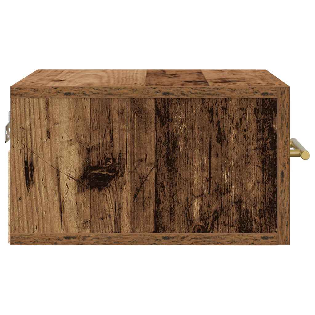 Noční Skříňka 2 Ks 35 X 35 X 20 Cm Kompozitní Dřevo Staré Dřevo