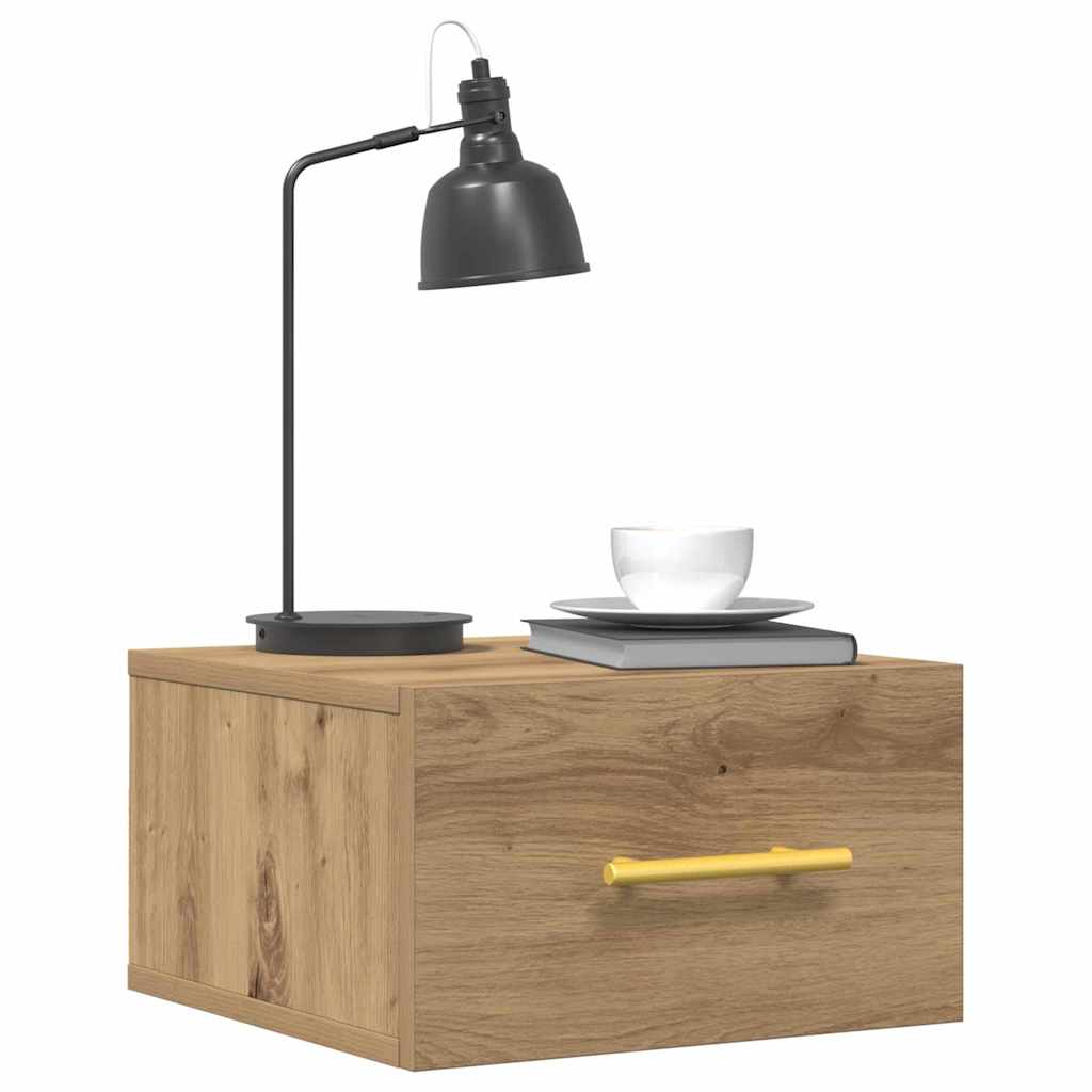 Noční Skříňka 35 X 35 X 20 Cm Kompozitní Dřevo Artisanový Dub