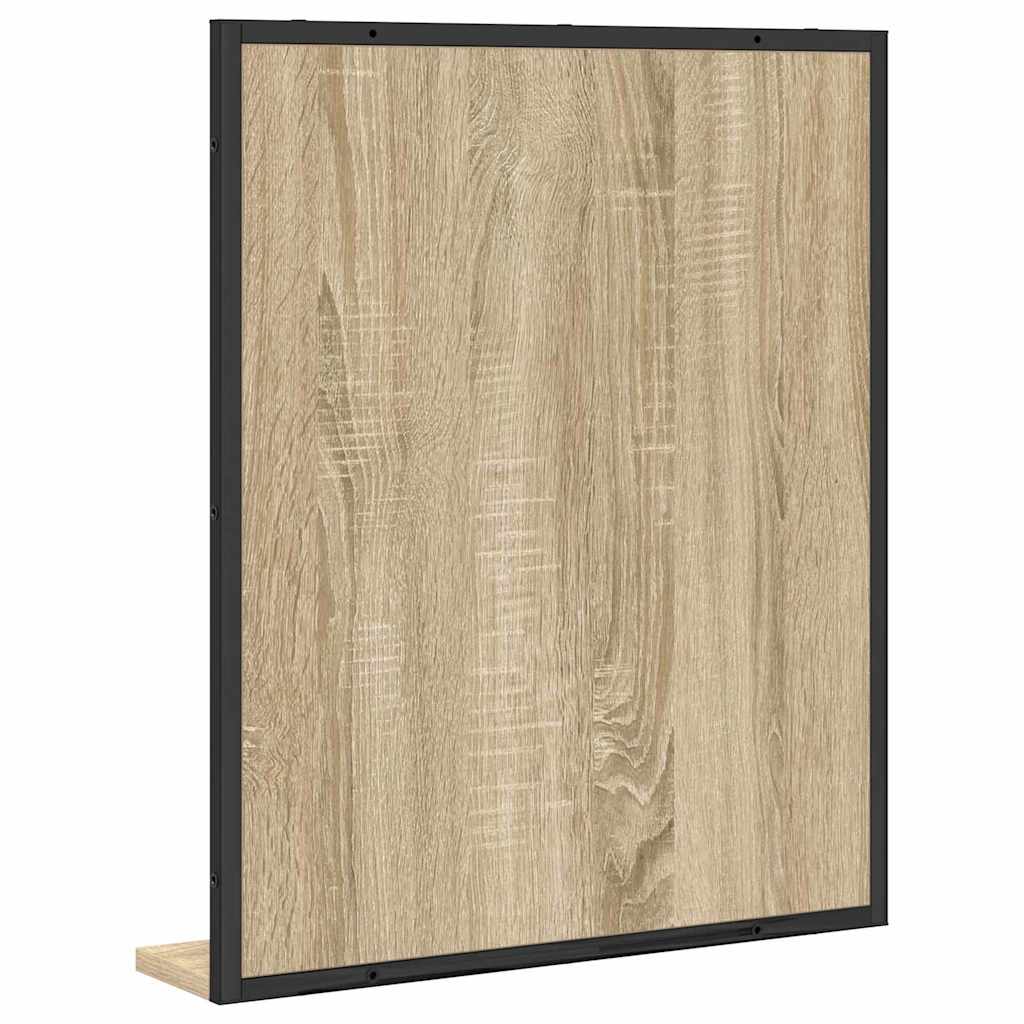 Koupelnové Zrcadlo S Policí Nástěnný Černá 50 X 12 X 60 Cm