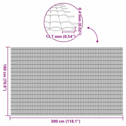 Zahradní Plot Oboustranný Bílý 1,8 X 3 M Pvc