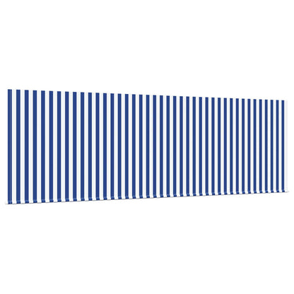 Stahovací Markýza Modrá A Bílá 350 X 200 Cm Polyester A Hliník