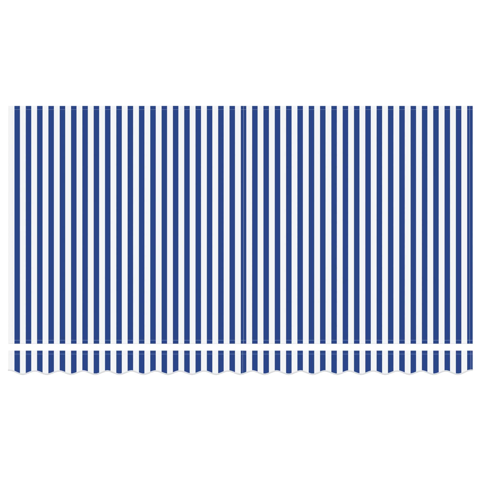 Stahovací Markýza Modrá A Bílá 350 X 200 Cm Polyester A Hliník