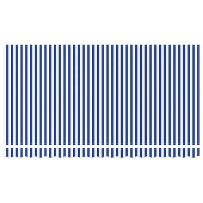 Stahovací Markýza Modrá A Bílá 350 X 200 Cm Polyester A Hliník