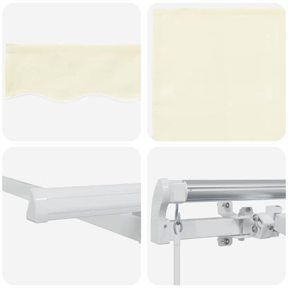 Stahovací Markýza Krémová 350 X 200 Cm Polyester A Hliník