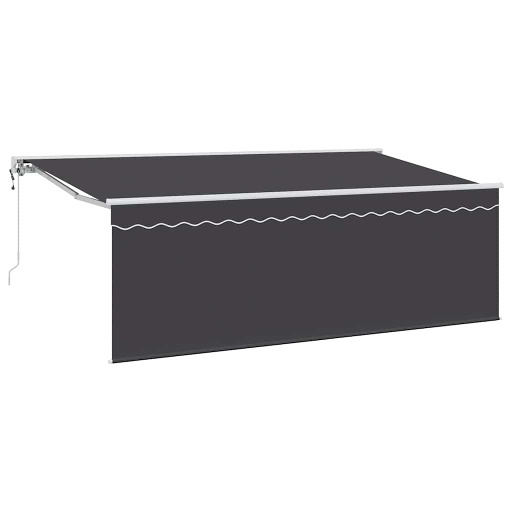 Stahovací Markýza Antracit 350 X 200 Cm Polyester A Hliník
