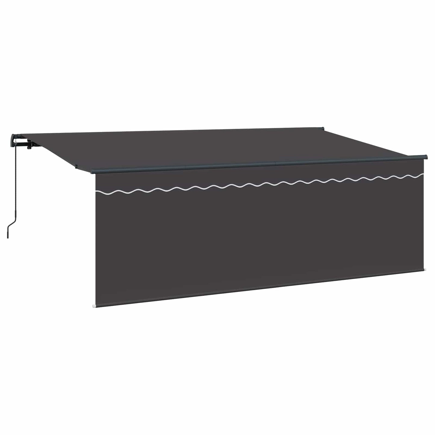 Stahovací Markýza Antracit 350 X 200 Cm Polyester A Hliník