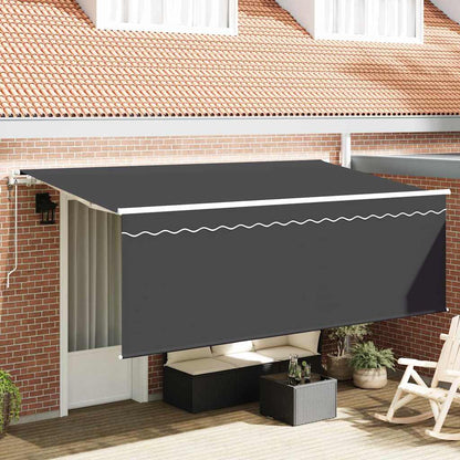 Stahovací Markýza Antracit 350 X 200 Cm Polyester A Hliník