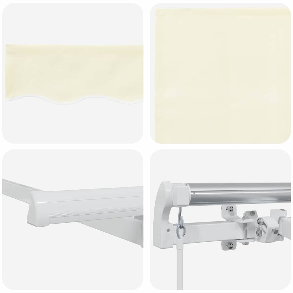Stahovací Markýza Krémová 400 X 200 Cm Polyester A Hliník