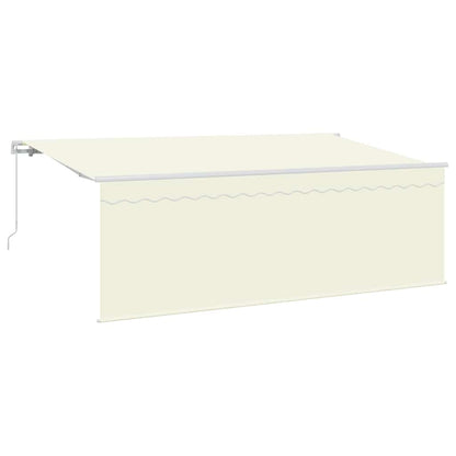 Stahovací Markýza Krémová 400 X 200 Cm Polyester A Hliník