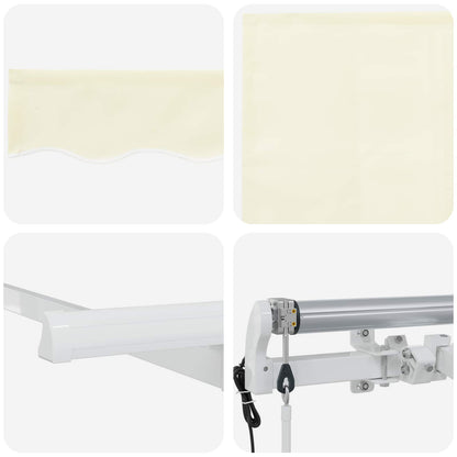 Stahovací Markýza Krémová 400 X 200 Cm Polyester A Hliník